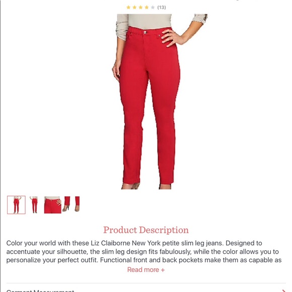 Price Drop Women’s Red Jeans NWOT - Picture 6 of 8